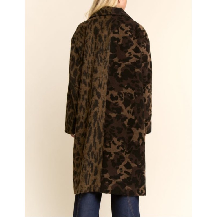 ABRIGO ANIMAL PRINT MIX MILITAR