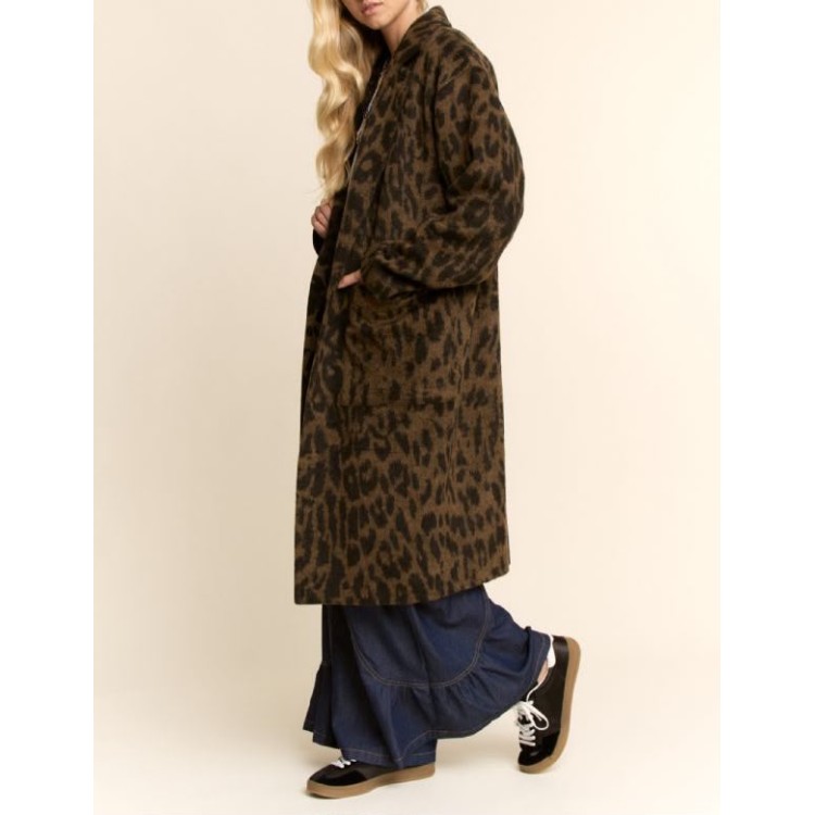 ABRIGO ANIMAL PRINT MIX MILITAR