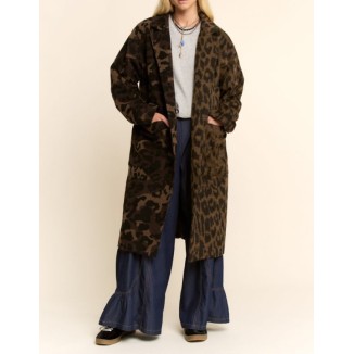 ABRIGO ANIMAL PRINT MIX MILITAR