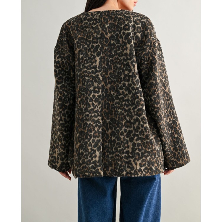 ABRIGO LEOPARDO ELEGANTE