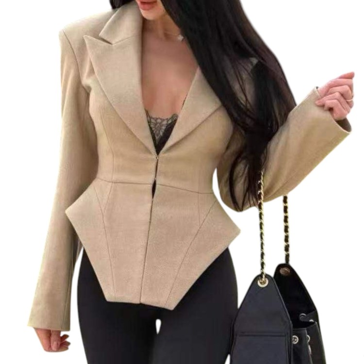 BLAZER MOKA PEPLUM