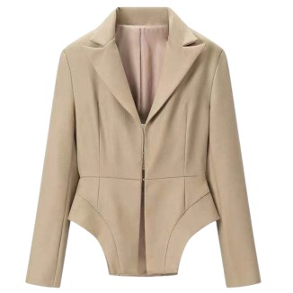 BLAZER MOKA PEPLUM