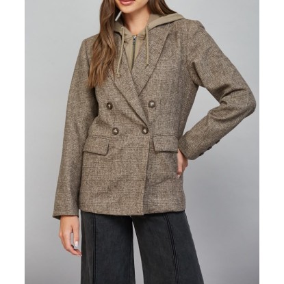 BLAZER CAFE OLIVO TARTAN