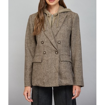 BLAZER CAFE OLIVO TARTAN