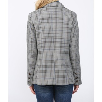 BLAZER GRIS TARTAN