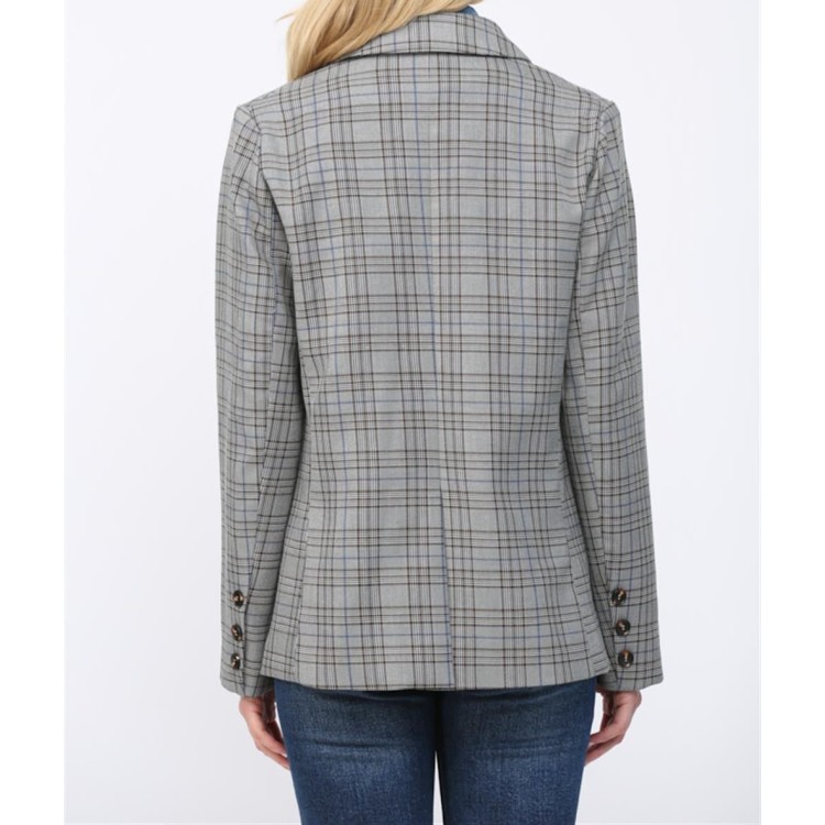 BLAZER GRIS TARTAN
