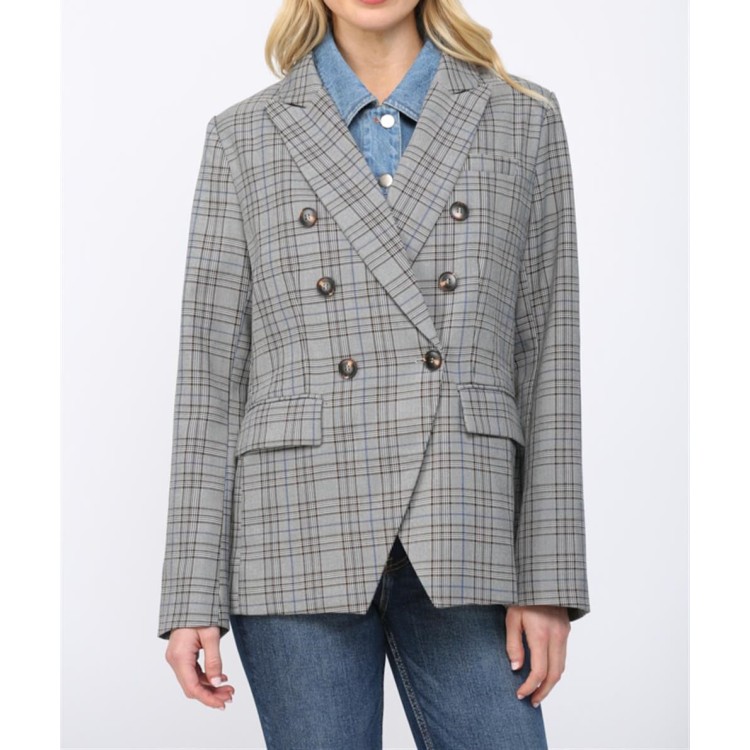 BLAZER GRIS TARTAN