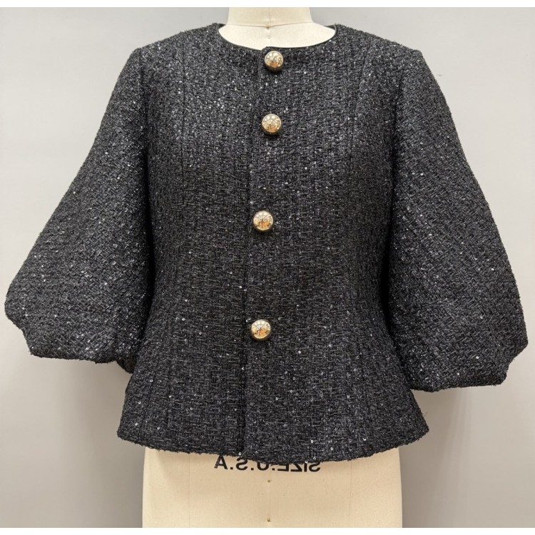 BLAZER NEGRO MANGA BOMBA