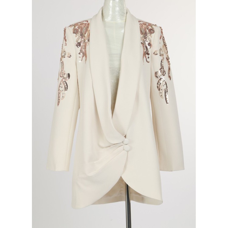 BLAZER IVORY LENTEJUELA