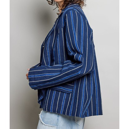 BLAZER AZUL NAVY LINEAS