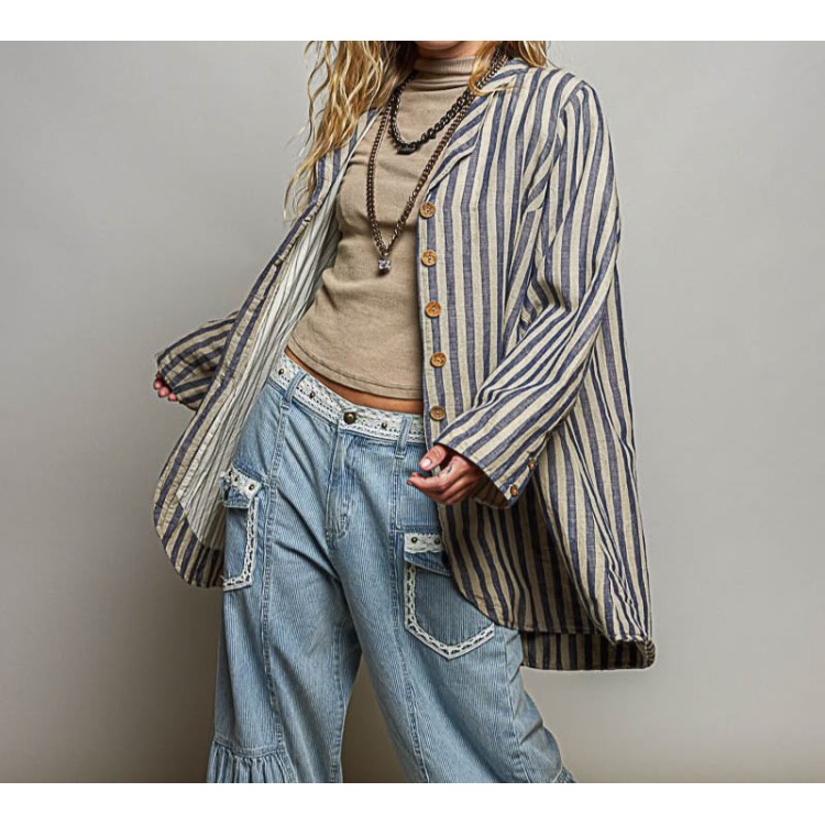 BLAZER RAYAS BLUE MULTI