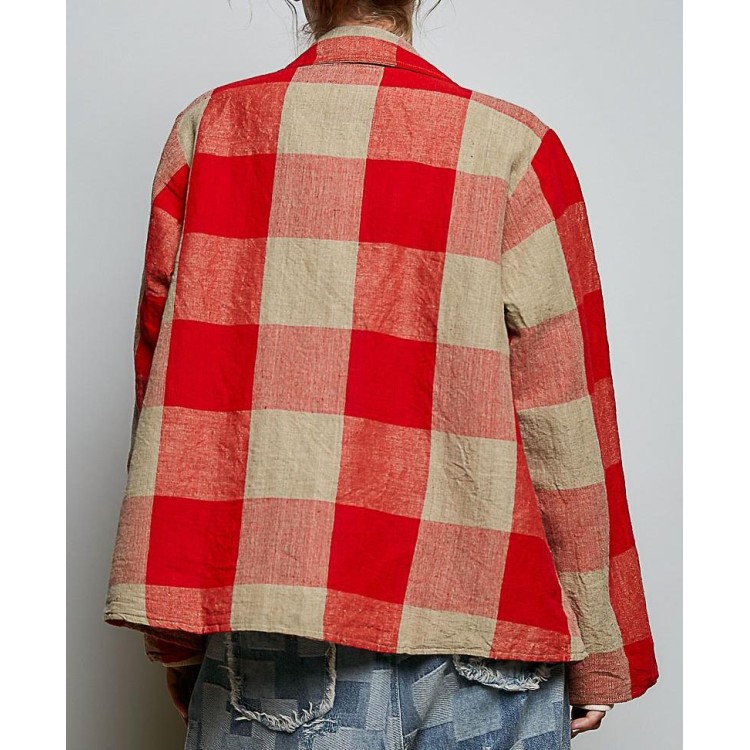 BLAZER ROJO CUADROS