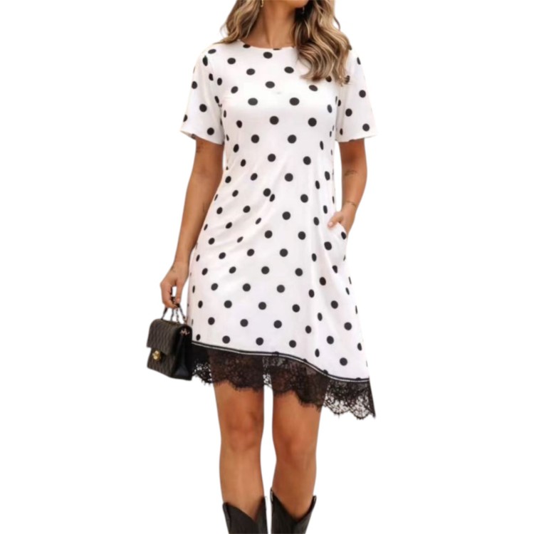 BLUSON POLKA BLANCO
