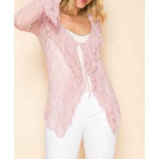 BLUSA ENCAJE ROSA OLANES