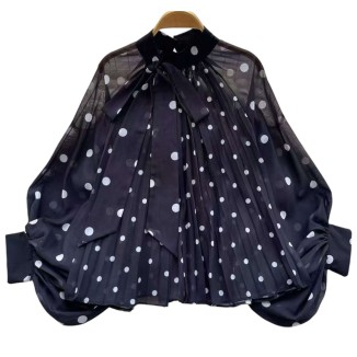 BLUSA NEGRA GLOBO POLKA