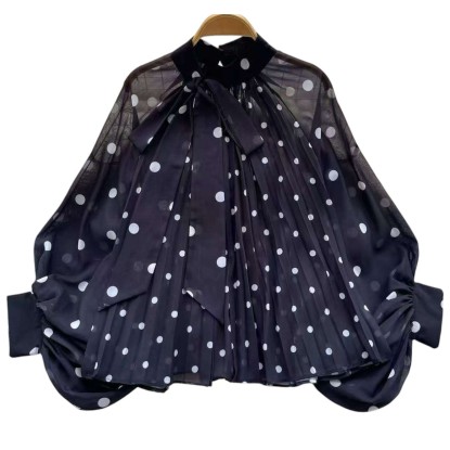 BLUSA NEGRA GLOBO POLKA