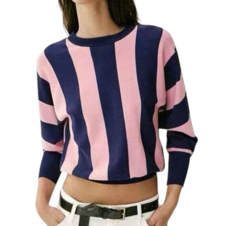 BLUSA PINK DE PUNTO RAYAS