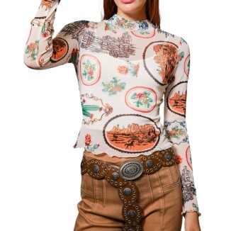 BLUSA MESH BLANCA WESTERN