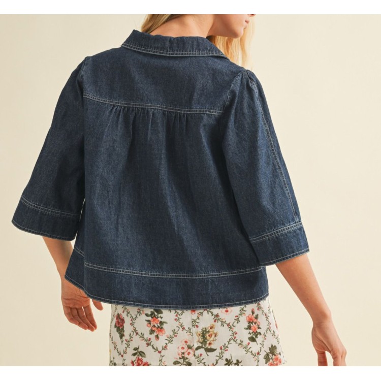 BLUSA DENIM CORTE A
