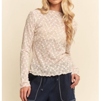 BLUSA MESH IVORY