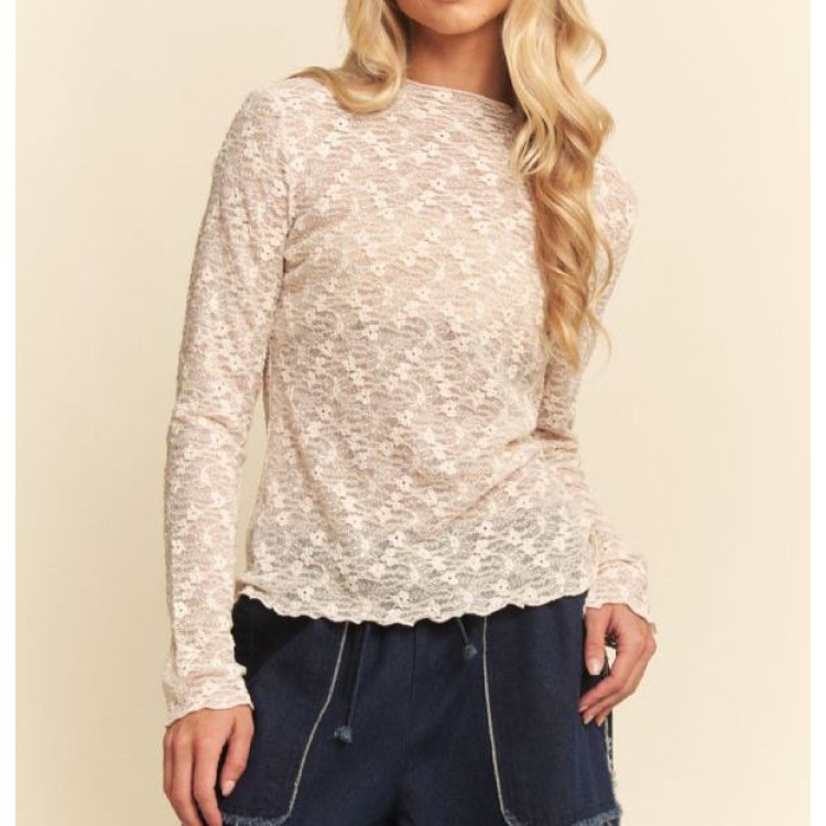 BLUSA MESH IVORY