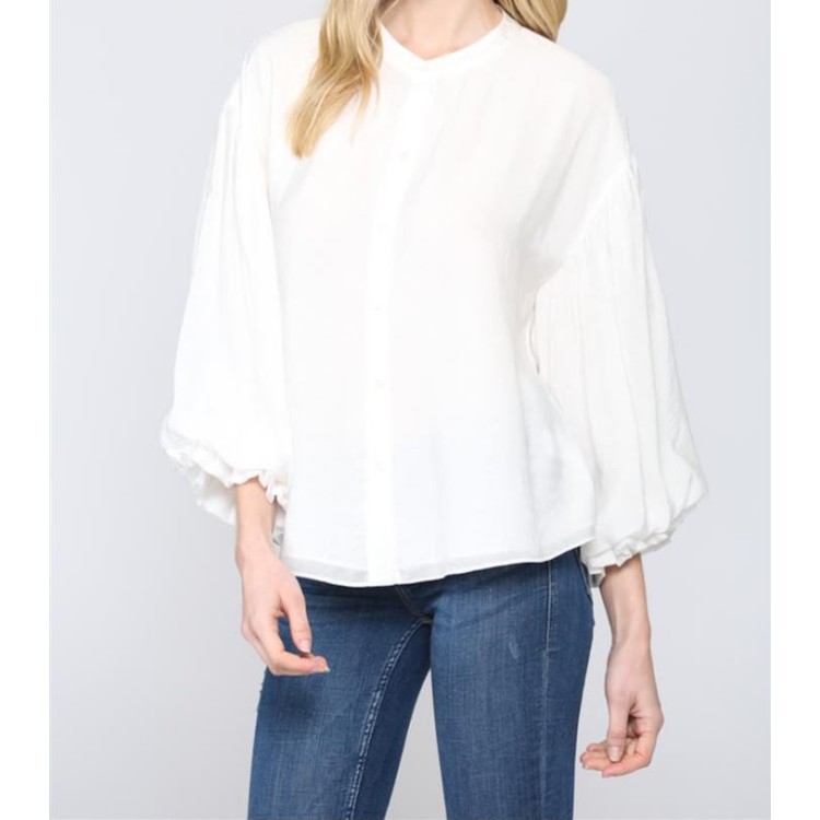 BLUSA BLANCA BOMBACHA