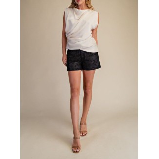 BLUSA PLISADO SATIN BEIGE