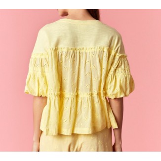 BLUSA ENCAJE VAINILLA