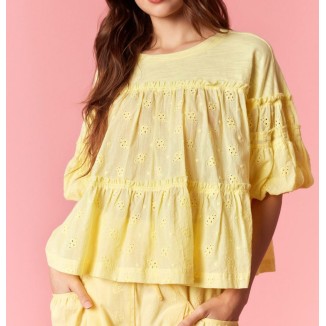 BLUSA ENCAJE VAINILLA