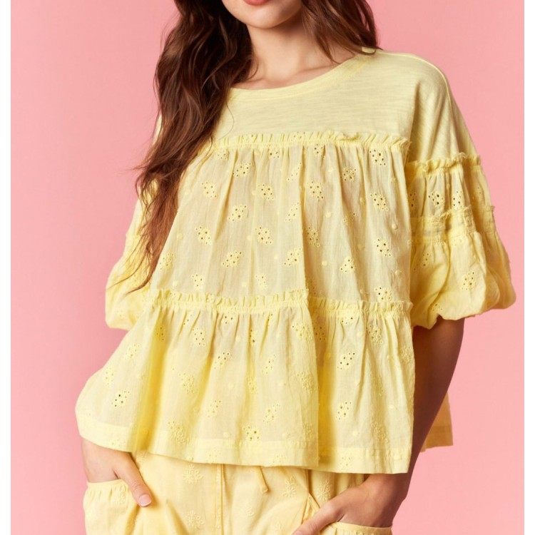 BLUSA ENCAJE VAINILLA