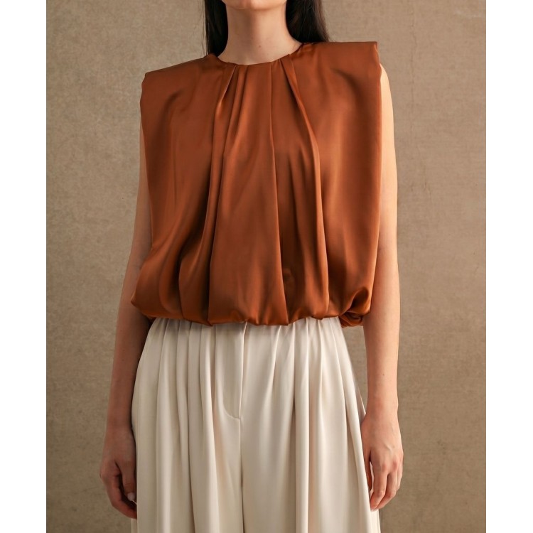 BLUSA CAFE SATIN GLOBO
