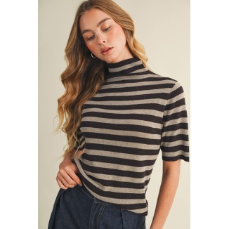 BLUSA RAYAS CAFE