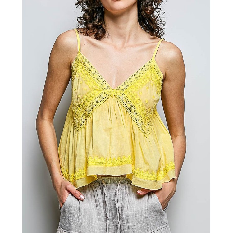 BLUSA LIMON TIRANTES VOLUMEN