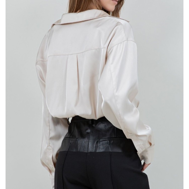 BLUSA CHAMPAGNE CROP SATIN