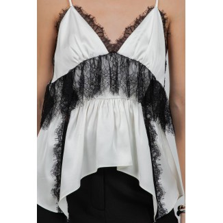 BLUSA BLANCA TIRAS LENCERA