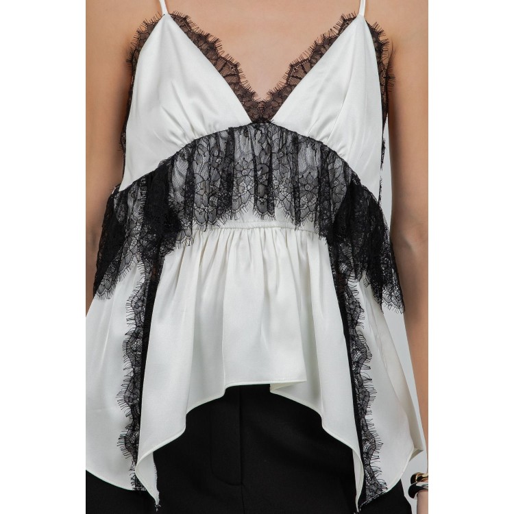 BLUSA BLANCA TIRAS LENCERA