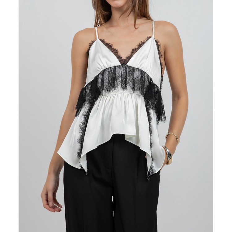 BLUSA BLANCA TIRAS LENCERA