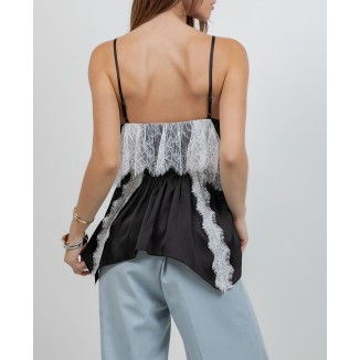 BLUSA NEG TIRAS LENCERA