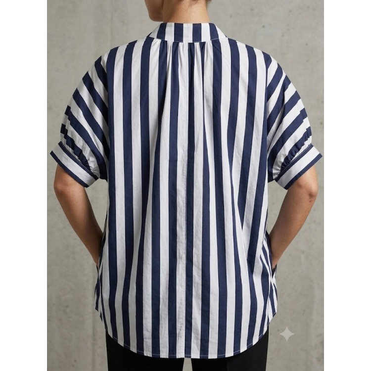BLUSA AZUL RAYAS