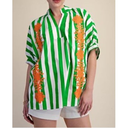 BLUSA VERDE RAYAS