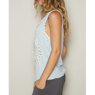 BLUSA MUSCULOSA AMOR Y PAZ AZUL