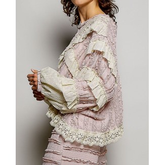 BLUSA TELA SUAVE ROSA
