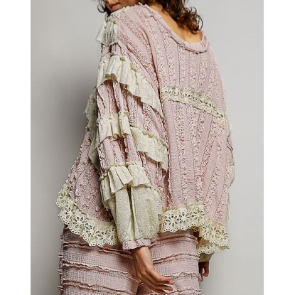 BLUSA TELA SUAVE ROSA