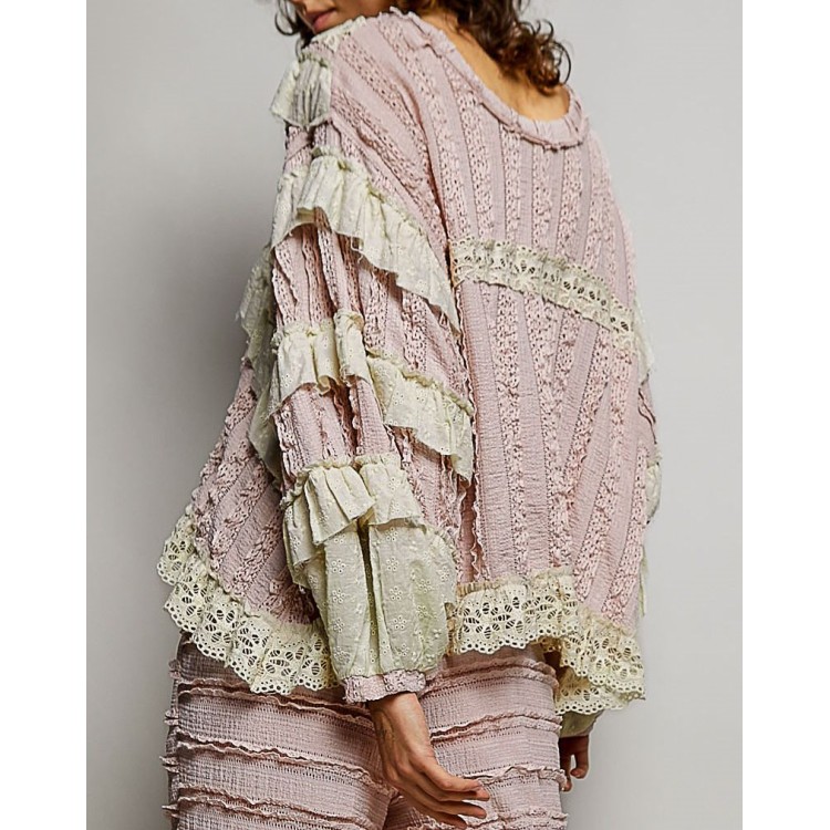 BLUSA TELA SUAVE ROSA