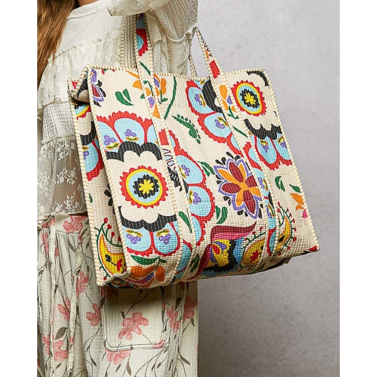 BOLSA CREMA MULTI TROPICAL