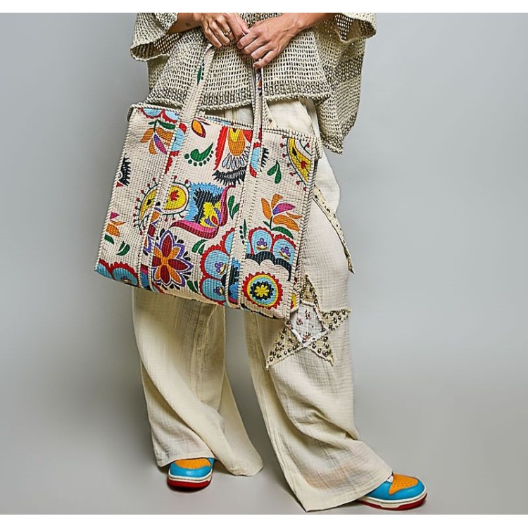 BOLSA CREMA MULTI TROPICAL