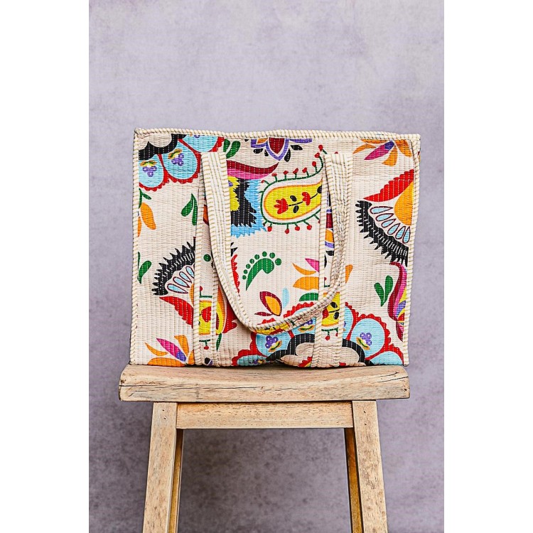 BOLSA CREMA MULTI TROPICAL