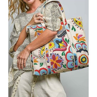 BOLSA CREMA MULTI TROPICAL