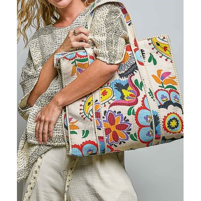BOLSA CREMA MULTI TROPICAL