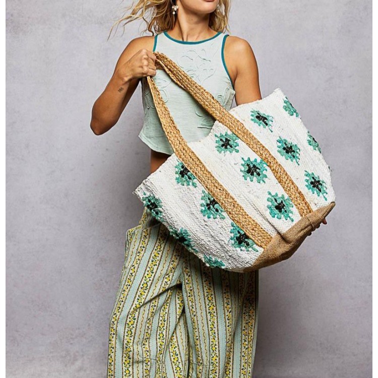 BOLSA LAZO ROMBOS AZUL